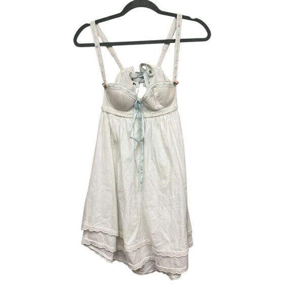 Kitteny Tuli mini white floral blue ribboned size XS - Picture 1 of 6